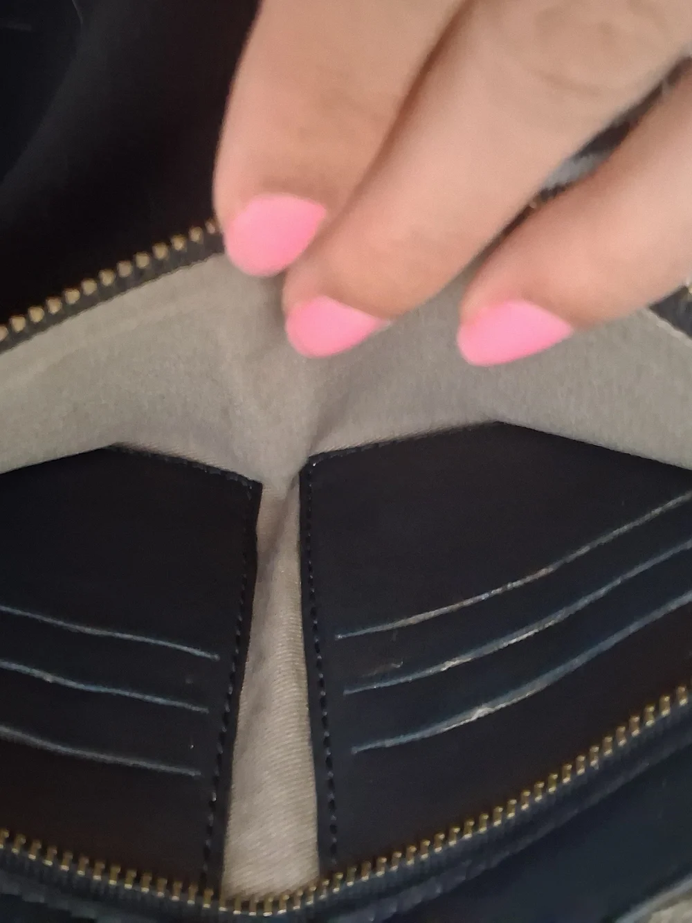 Ann Taylor Black Wristlet Clutch with Gold Chain